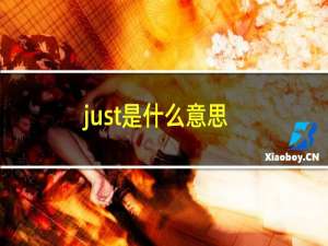 just是什么意思（just是什么意思）