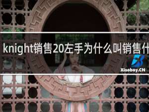 knight销售 左手为什么叫销售什么梗