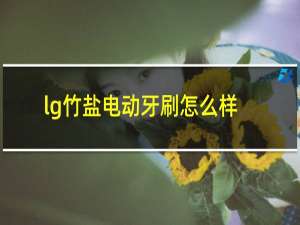 lg竹盐电动牙刷怎么样