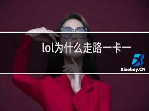lol为什么走路一卡一卡的