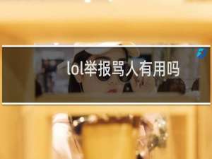 lol举报骂人有用吗