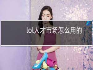 lol人才市场怎么用的