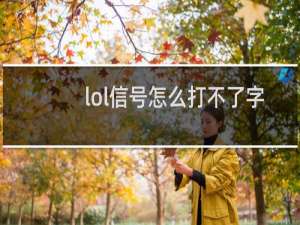 lol信号怎么打不了字