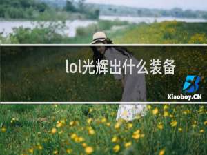 lol光辉出什么装备