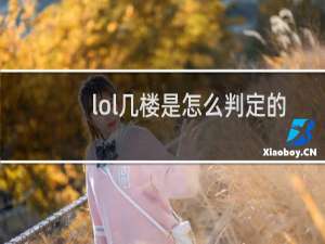 lol几楼是怎么判定的