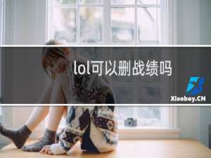 lol可以删战绩吗