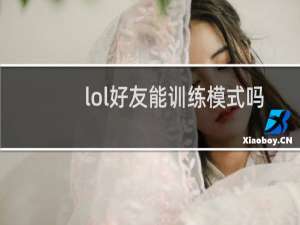 lol好友能训练模式吗