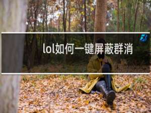 lol如何一键屏蔽群消息