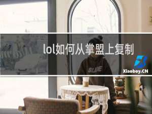 lol如何从掌盟上复制名字