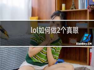 lol如何做2个真眼