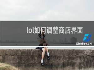 lol如何调整商店界面