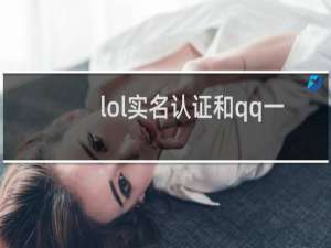 lol实名认证和qq一样吗
