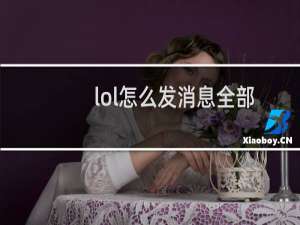 lol怎么发消息全部