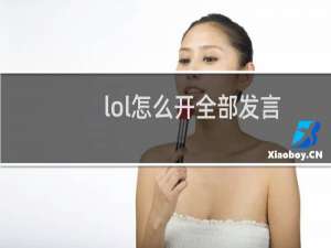 lol怎么开全部发言