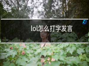 lol怎么打字发言