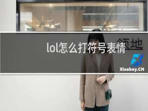 lol怎么打符号表情
