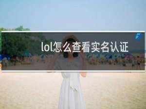 lol怎么查看实名认证信息