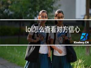lol怎么查看对方信心