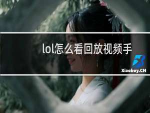 lol怎么看回放视频手机