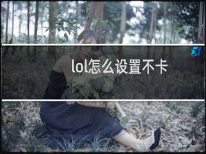 lol怎么设置不卡