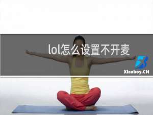 lol怎么设置不开麦