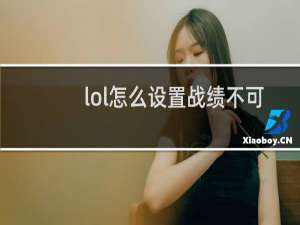 lol怎么设置战绩不可见好友能看么
