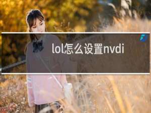 lol怎么设置nvdia