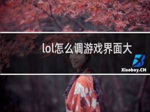 lol怎么调游戏界面大小