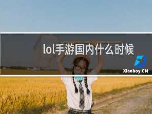 lol手游国内什么时候上线