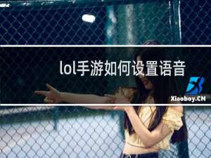 lol手游如何设置语音