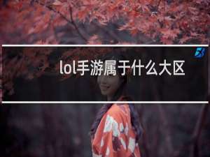 lol手游属于什么大区
