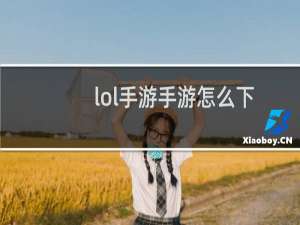 lol手游手游怎么下
