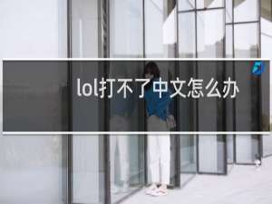 lol打不了中文怎么办
