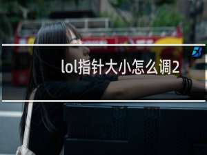 lol指针大小怎么调2019