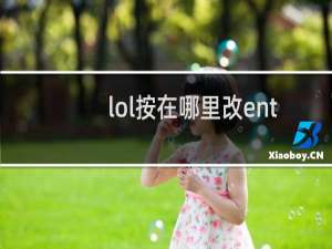 lol按在哪里改enter健