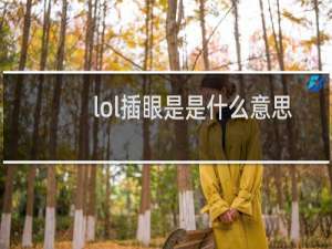 lol插眼是是什么意思
