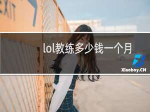 lol教练多少钱一个月
