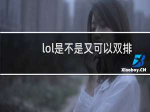 lol是不是又可以双排了大师