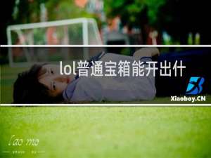 lol普通宝箱能开出什么