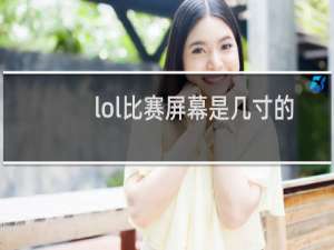 lol比赛屏幕是几寸的