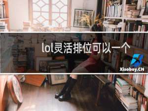 lol灵活排位可以一个人开吗