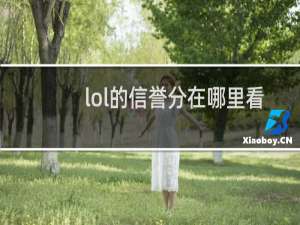 lol的信誉分在哪里看