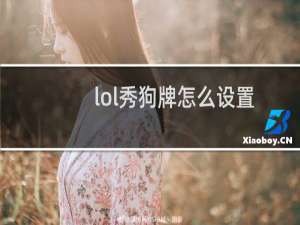 lol秀狗牌怎么设置