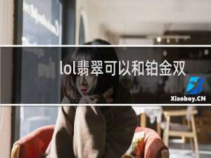 lol翡翠可以和铂金双排吗