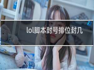 lol脚本封号排位封几天