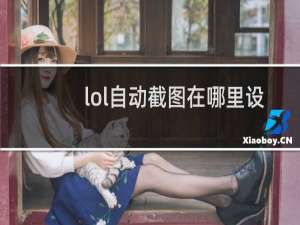 lol自动截图在哪里设置