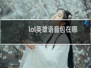 lol英雄语音包在哪