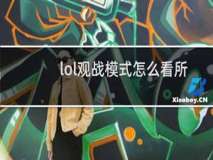 lol观战模式怎么看所有人装备
