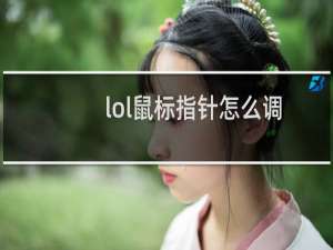 lol鼠标指针怎么调