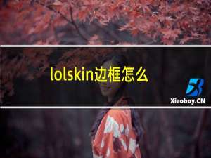 lolskin边框怎么用不了